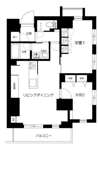 【新築】オープンレジデンシア本郷の杜 14階 2LDKの間取り