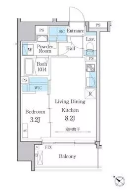 【新築】デュオメゾン文京白山 9階 1LDKの間取り