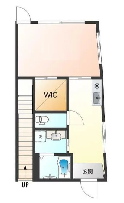 リベール弥生 1階 1Kの間取り