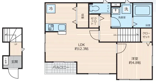 ユアメゾン向丘 2階 1LDKの間取り