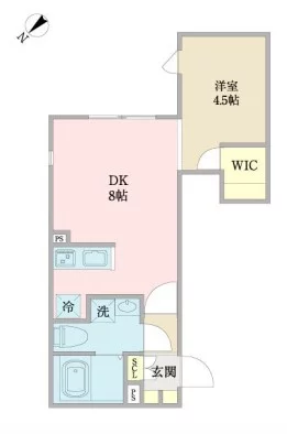 LUORE文京千石 2階 1LDKの間取り
