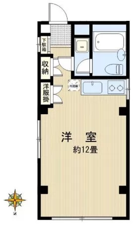 内藤ビル 4階 1Rの間取り