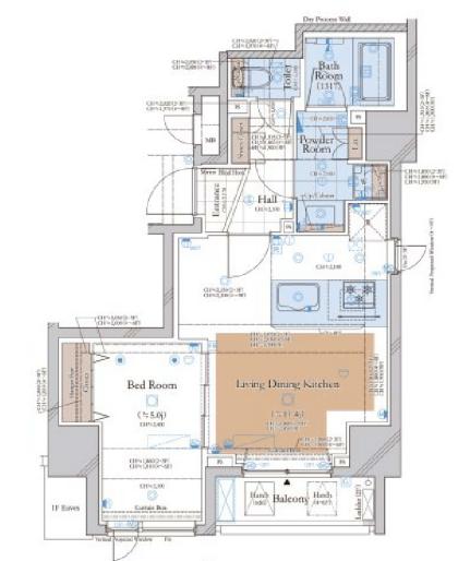 コンシェリア目白台 HILLSIDE SQUARE 3階 1LDKの間取り