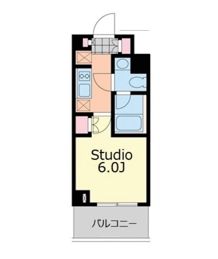 エスティメゾン千石 3階 1Kの間取り