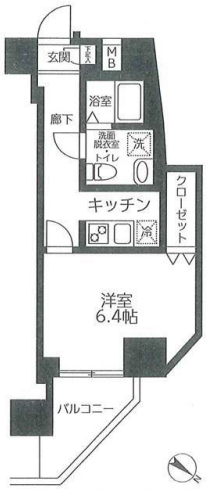 【築浅】アイルプレミアム文京六義園 9階 1Kの間取り