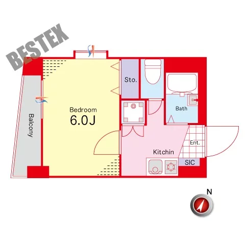 ロアール御茶ノ水順天堂大学前 7階 1Kの間取り