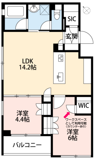 Nifit KOISHIKAWA 3階 2LDKの間取り