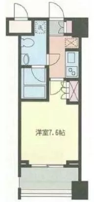 ドゥーエ茗荷谷 5階 1Kの間取り