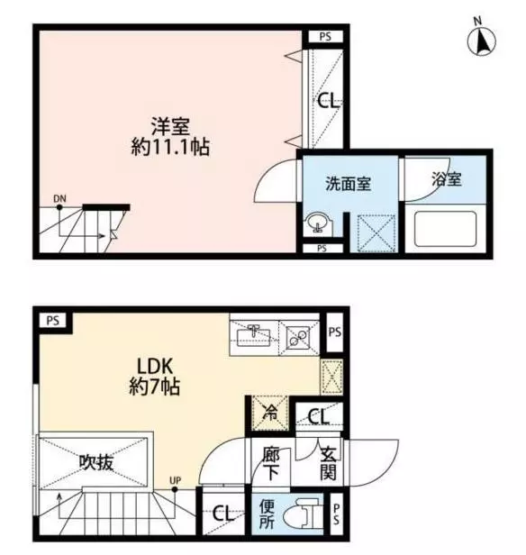 LEGALAND白山~リーガランドハクサン~ 1階 1LDKの間取り