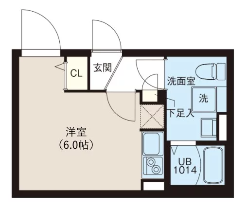 レピュア早稲田レジデンスⅡ 2階 1Rの間取り