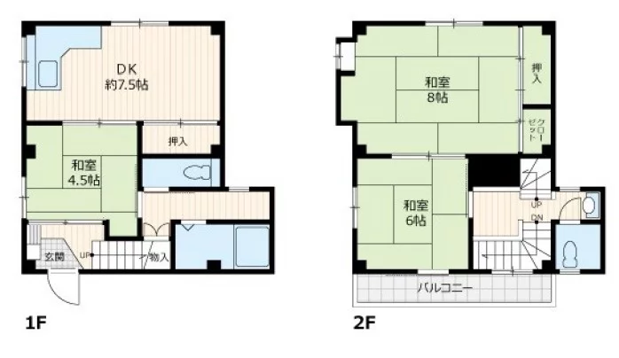 ブリーズ白山 1階 1Kの間取り