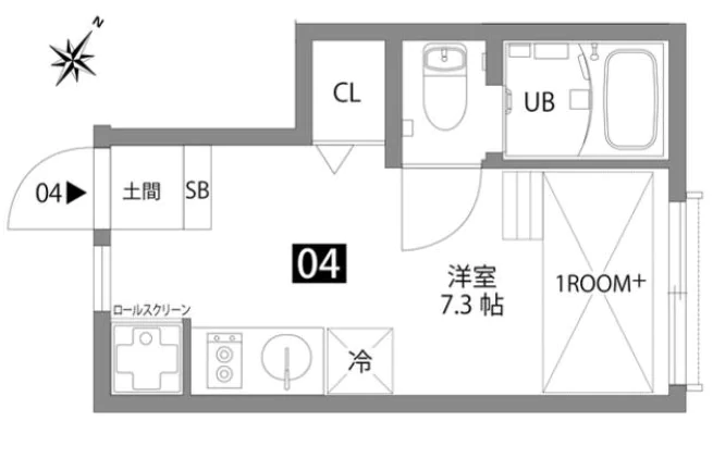 文京大塚テラス 1階 1Rの間取り