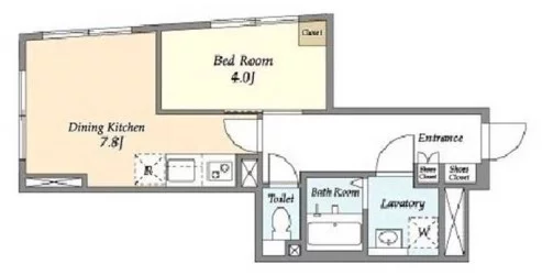 【築浅】コンフォリア本駒込一丁目(旧:リビオメゾン本駒込) 2階 1DKの間取り