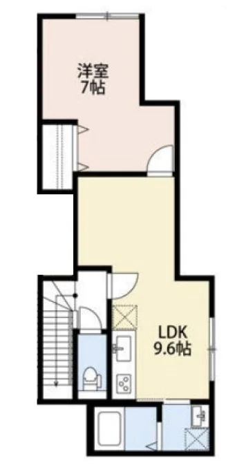 ソルナクレイシア大塚 2階 1LDKの間取り
