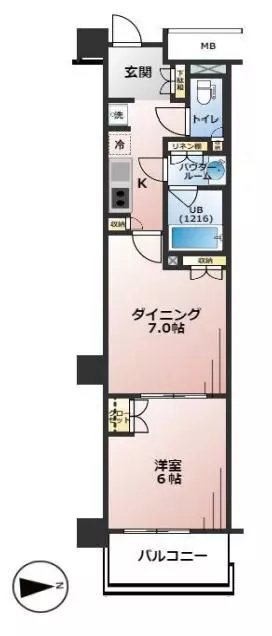 パレステージ文京江戸川橋 3階 1DKの間取り