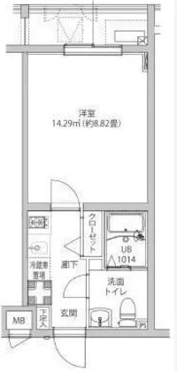 LUMEED飯田橋~ルミード飯田橋~ 3階 1Kの間取り