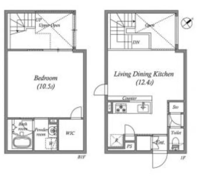 【デザイナーズ】LEGALAND千石 1階 1LDKの間取り