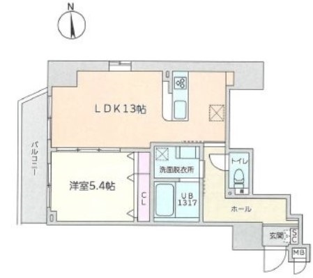 ＣＡＶＥ　ＹＵＳＨＩＭＡ（ケイブ湯島） 13階 1LDKの間取り