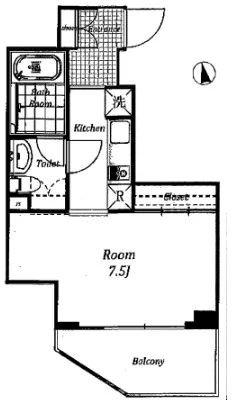 GRAN PASEO本駒込(グランパセオ本駒込) 7階 1Kの間取り