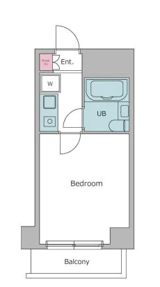 キャメロット 5階 1Kの間取り