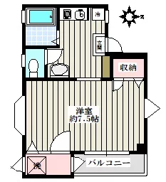 KT本郷【ケーティー本郷】 1階 1Kの間取り