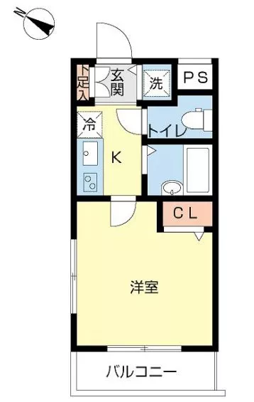スカイコート文京大塚 4階 1Kの間取り
