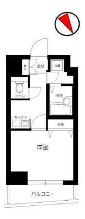 スカイコート本郷東大前壱番館 6階 1Kの間取り