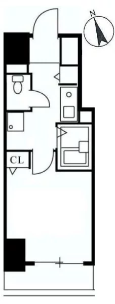 スカイコート本郷東大前第2 8階 1Kの間取り