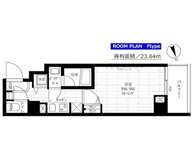 ステージファースト後楽園 3階 1Kの間取り