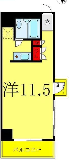 ストークプラザ駒込 5階 1Rの間取り