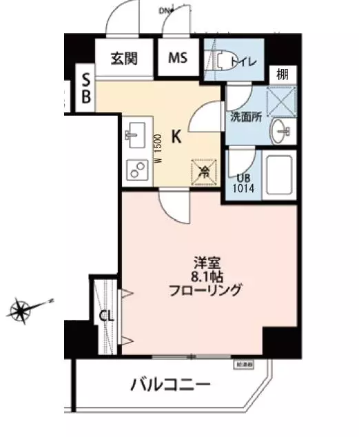 【音楽マンション】GranGusto文京(グラングスト文京) 4階 1Kの間取り