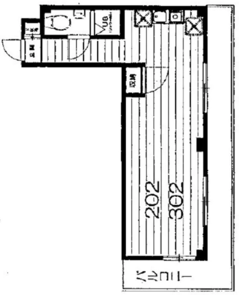 ハウザス小日向 2階 1Rの間取り