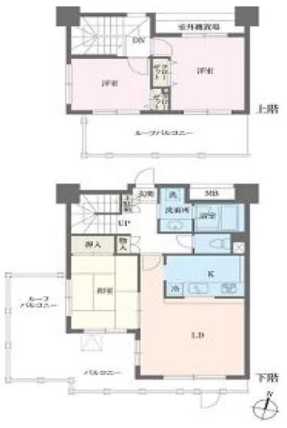 本駒込Kマンション 12階 3LDKの間取り