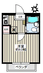 BEL AIR(ベルエアー) 2階 1Rの間取り