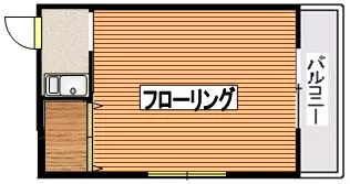 岩永ビル 4階 1Rの間取り