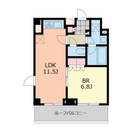 エスティメゾン千石 4階 1LDKの間取り