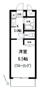 パロヴェルデ 3階 1Kの間取り