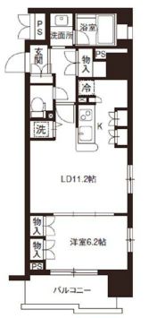 レジディア御茶ノ水 9階 1LDKの間取り