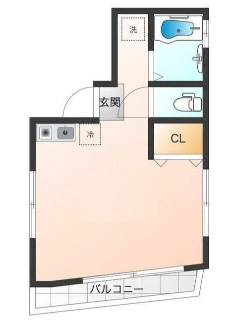 リベール弥生 3階 1Kの間取り