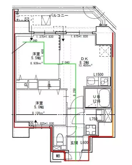 S-RESIDENCE文京小石川 9階 2DKの間取り