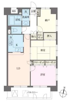 本駒込Kマンション 10階 3LDKの間取り