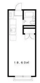 エステートピア根津 1階 1Rの間取り