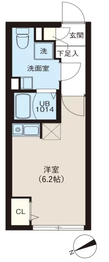 レピュア早稲田レジデンスⅡ 3階 1Rの間取り
