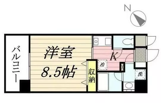 フォレスト茗荷谷 4階 1Kの間取り