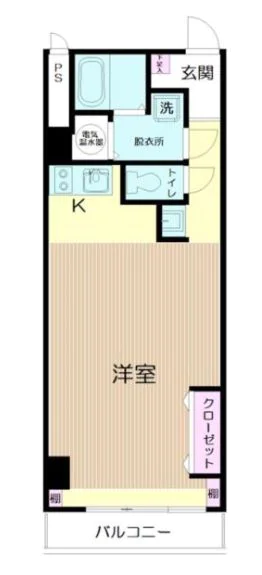 日神パレステージ音羽 4階 1Kの間取り