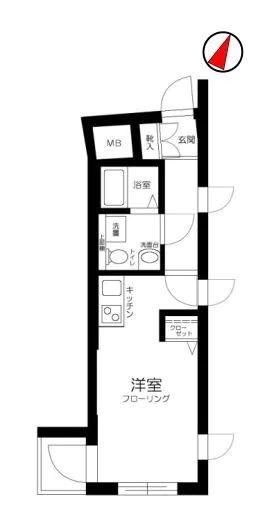 小石川フィエルテ 1階 1Rの間取り