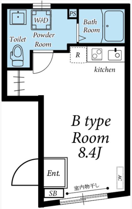 【新築】音羽Sグレース 5階 1Rの間取り