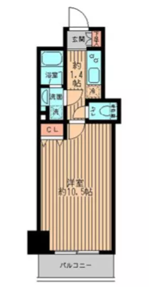 レガーロ御茶ノ水Ⅱ 5階 1Kの間取り