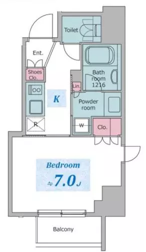 【築浅】クロスレジデンス六義園 6階 1Kの間取り