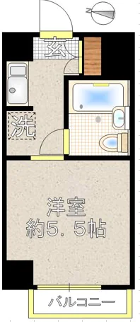 メゾンコモド小石川 4階 1Kの間取り